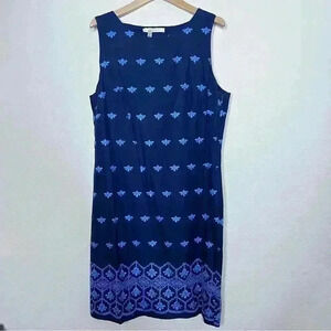 George Embroidered Floral Sleeveless Dress Size 12 UK Size 8 US Blue